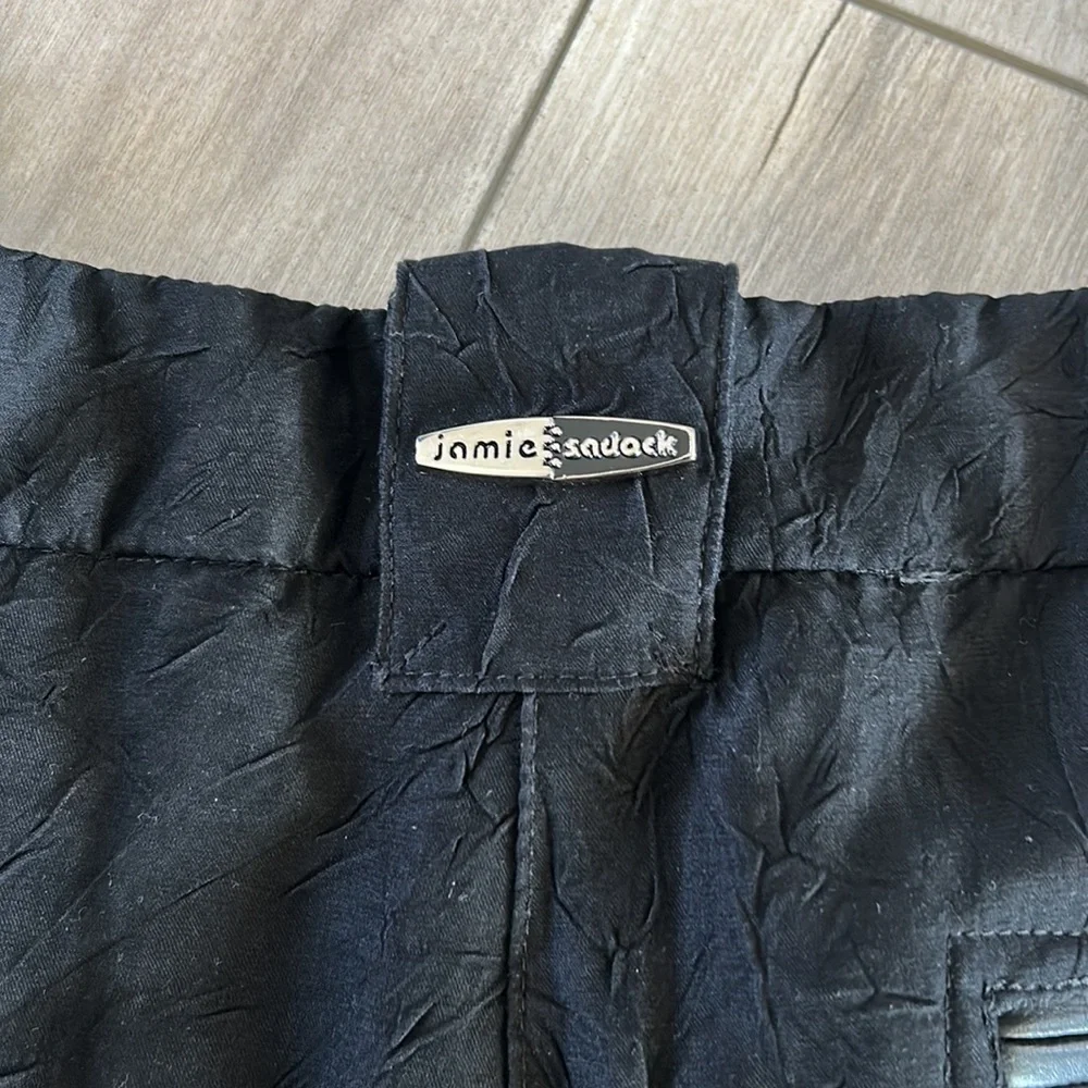 Jamie Sadock size 8 black cropped crinkle golf pants